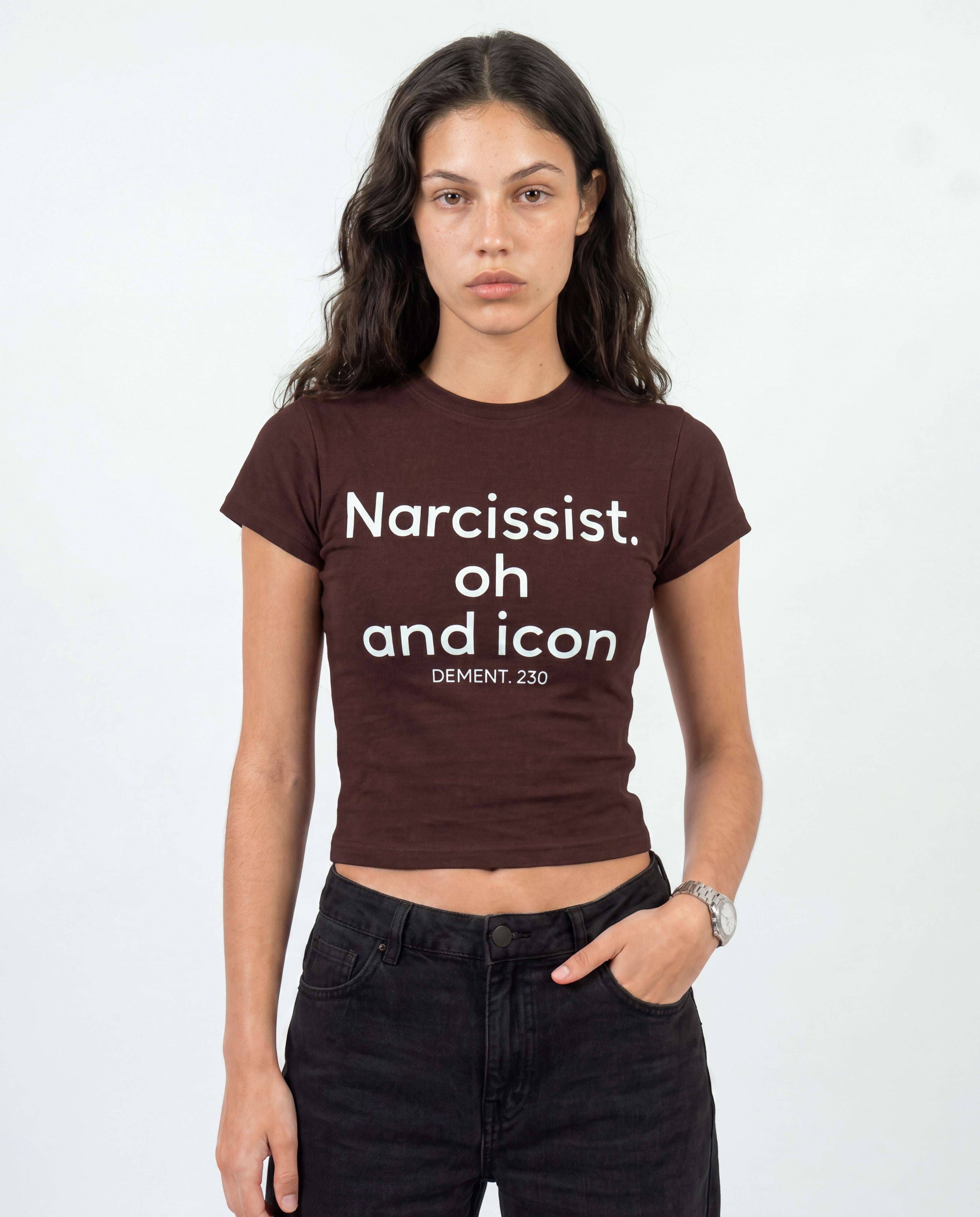 NARCISSIST-BROWN babytee