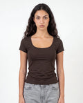 BASIC BROWN SQUARE TOP