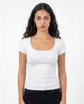 BASIC WHITE SQUARE TOP