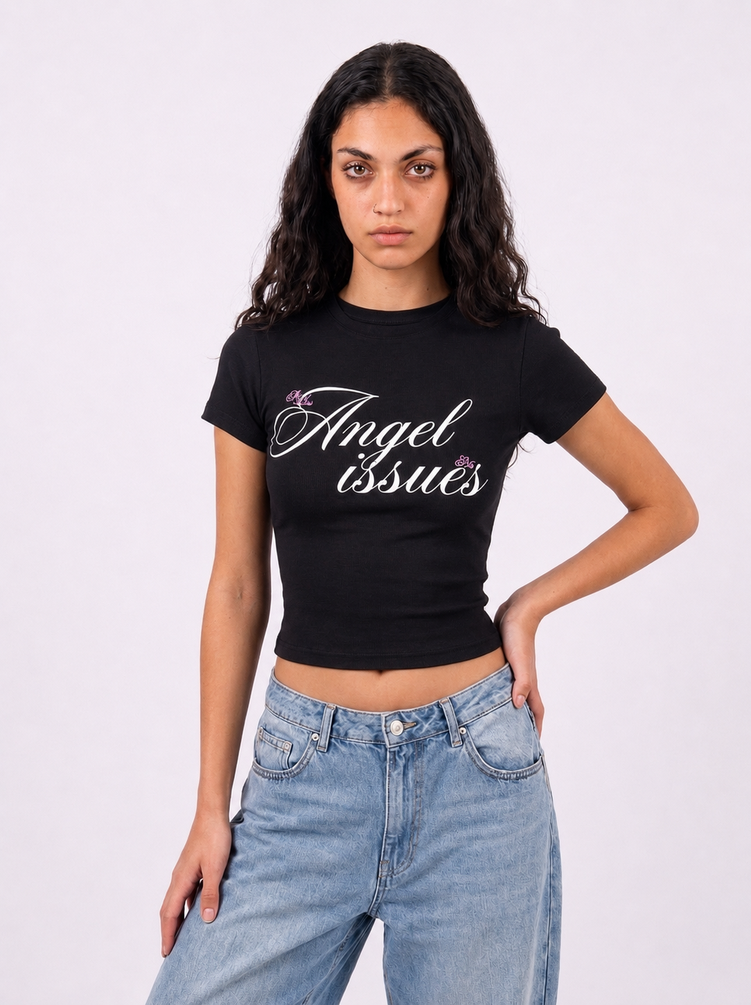 ANGEL -BLACK babytee